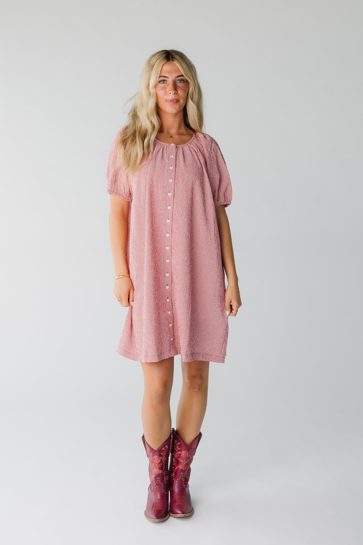 Brass & Roe Bree Textured Knee Dress