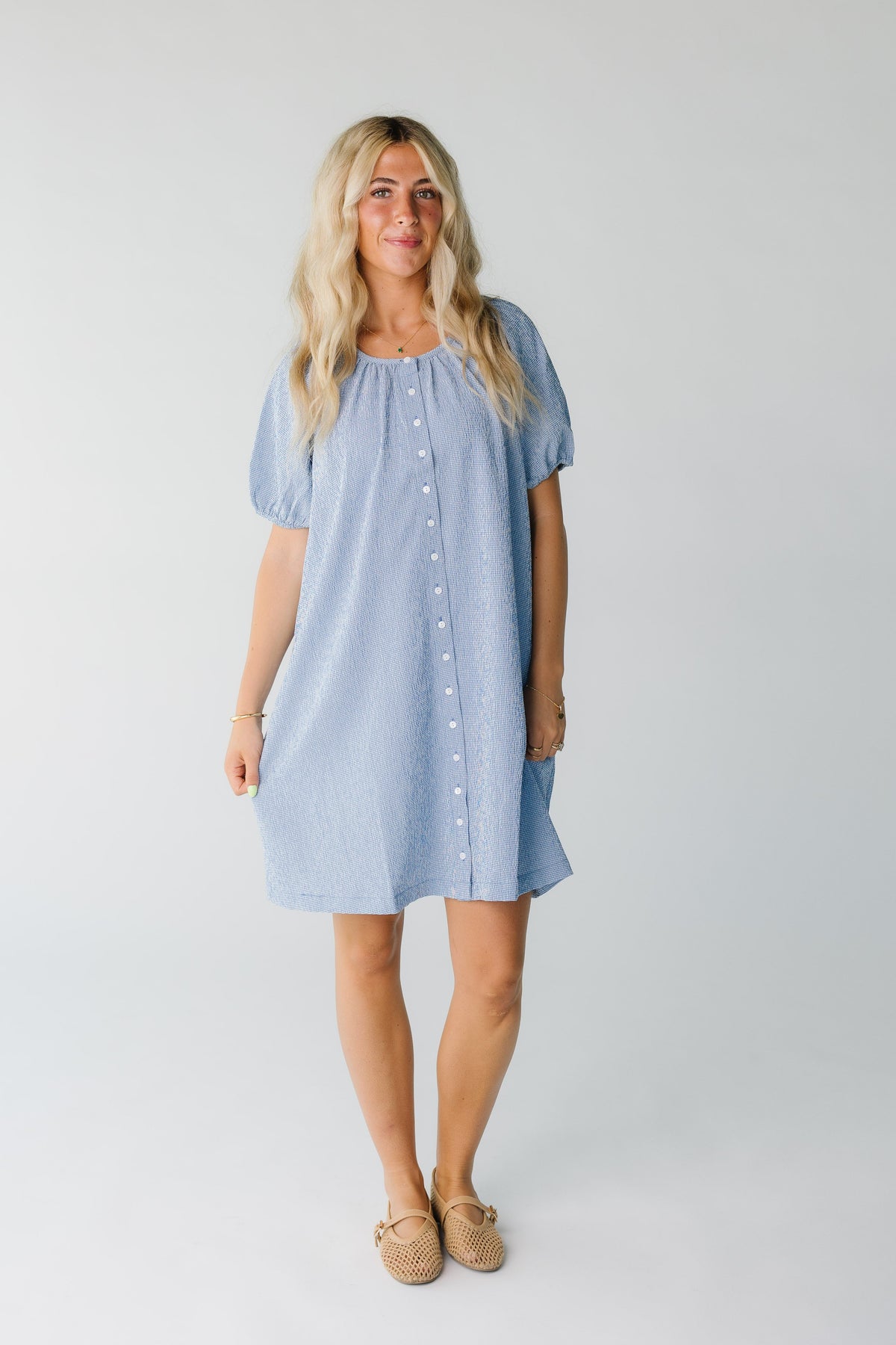 Brass & Roe Bree Textured Knee Dress