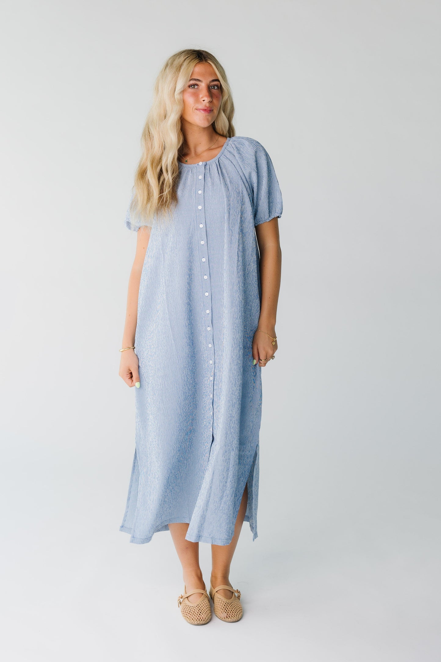 Brass & Roe Bree Textured Knee Dress