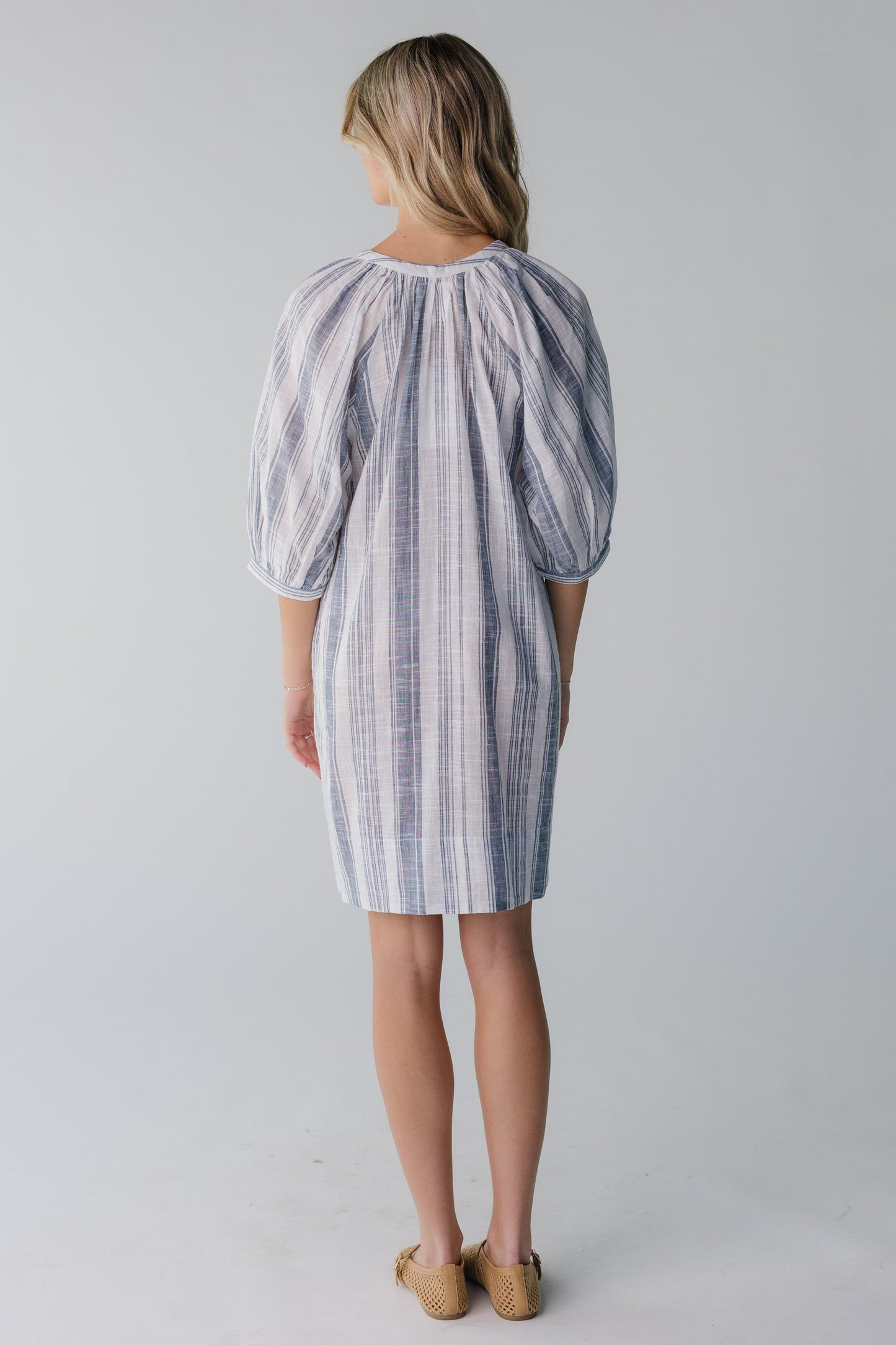 Citrus Seaside Button Down Knee Dress