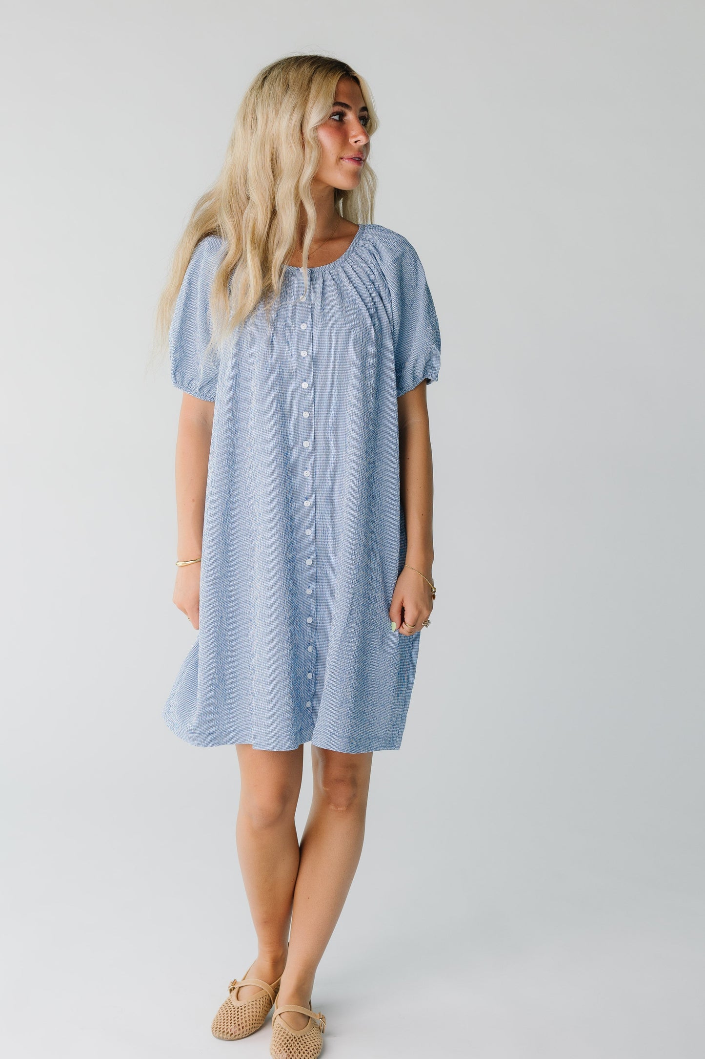 Brass & Roe Bree Textured Knee Dress