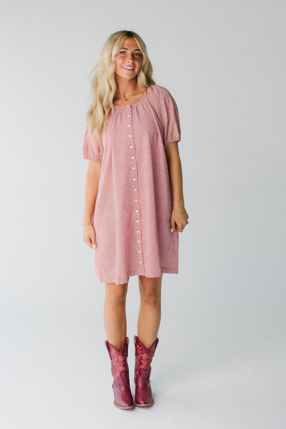 Brass & Roe Bree Textured Knee Dress