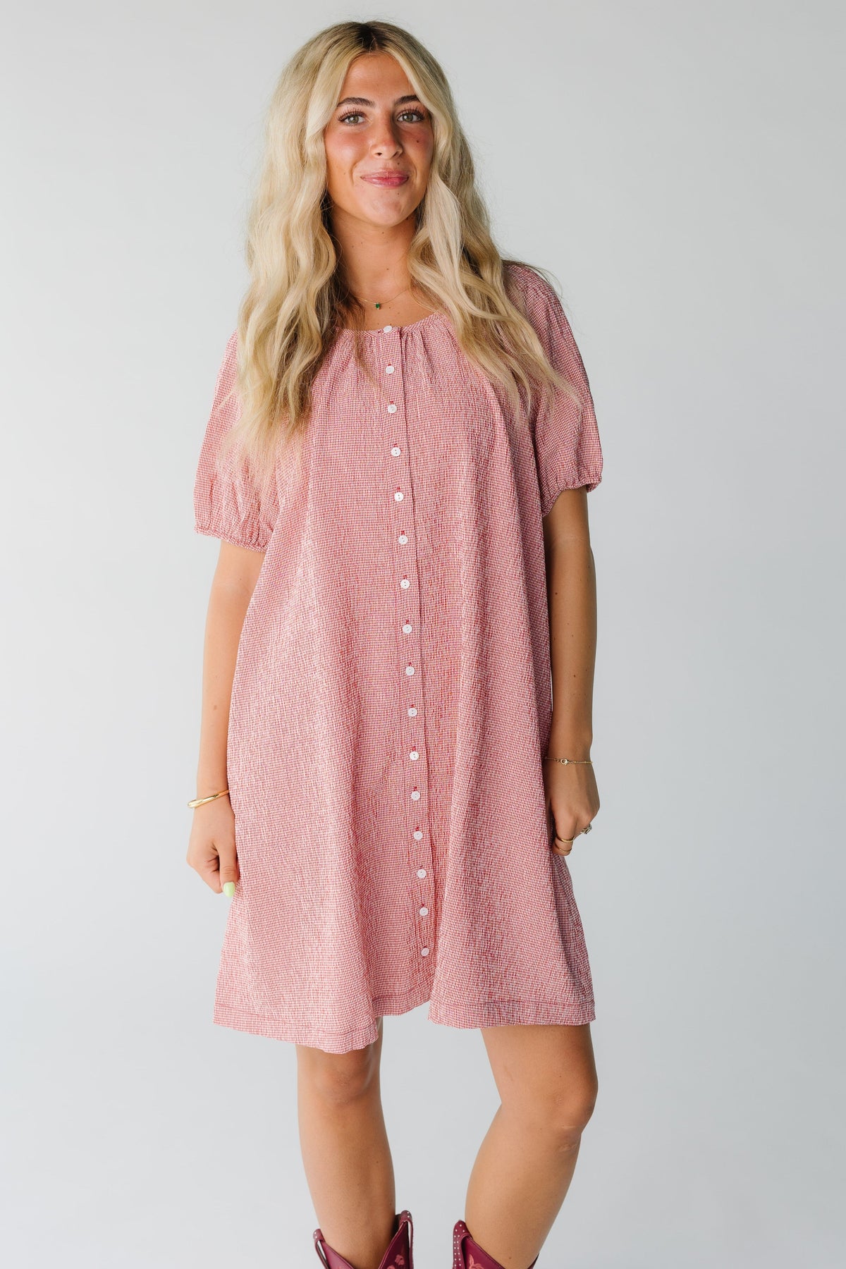 Brass & Roe Bree Textured Knee Dress