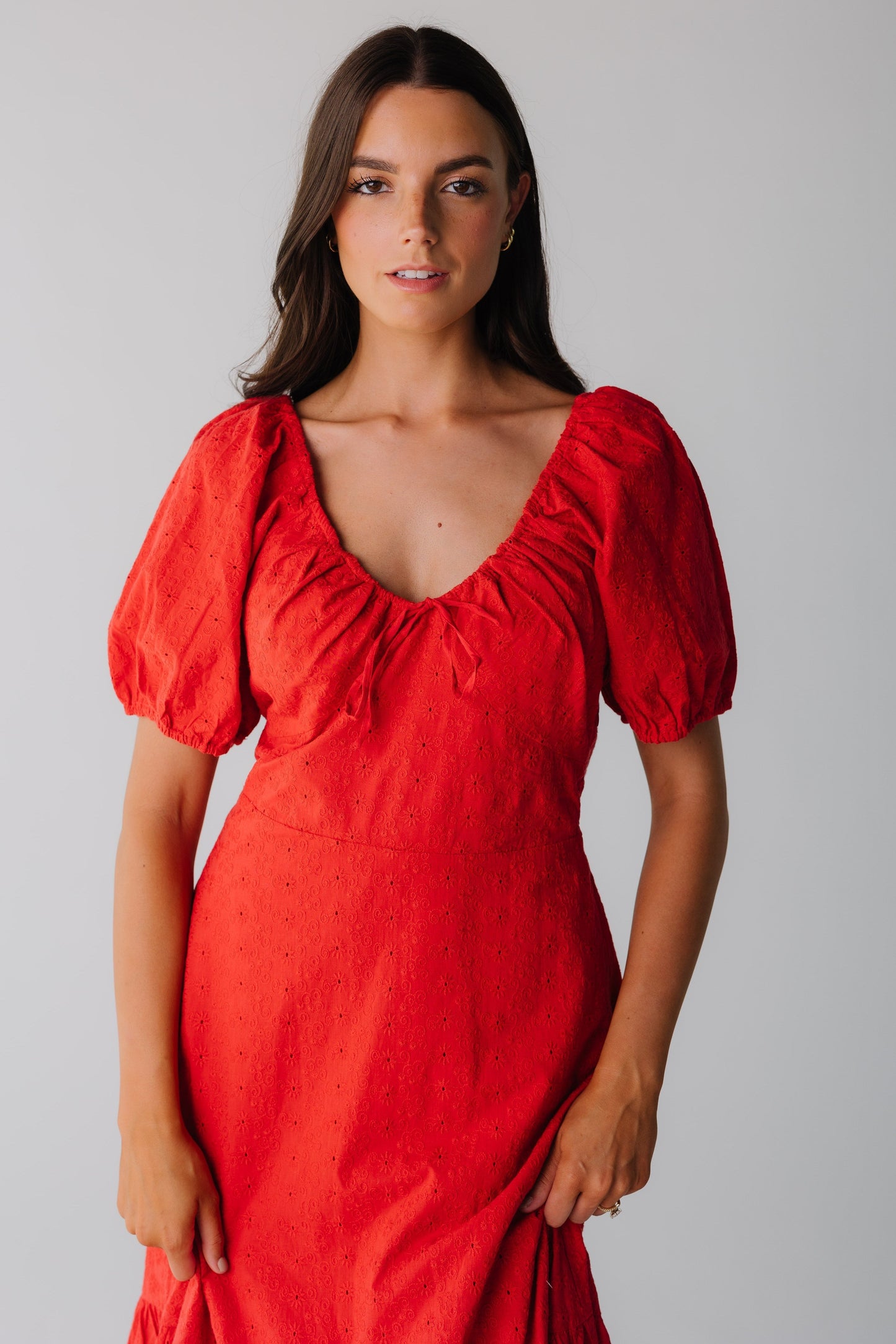 Citrus Alba Eyelet Midi Dress