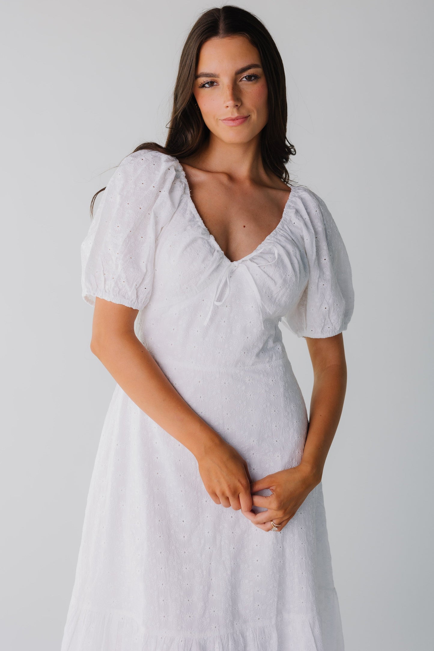 Citrus Alba Eyelet Midi Dress