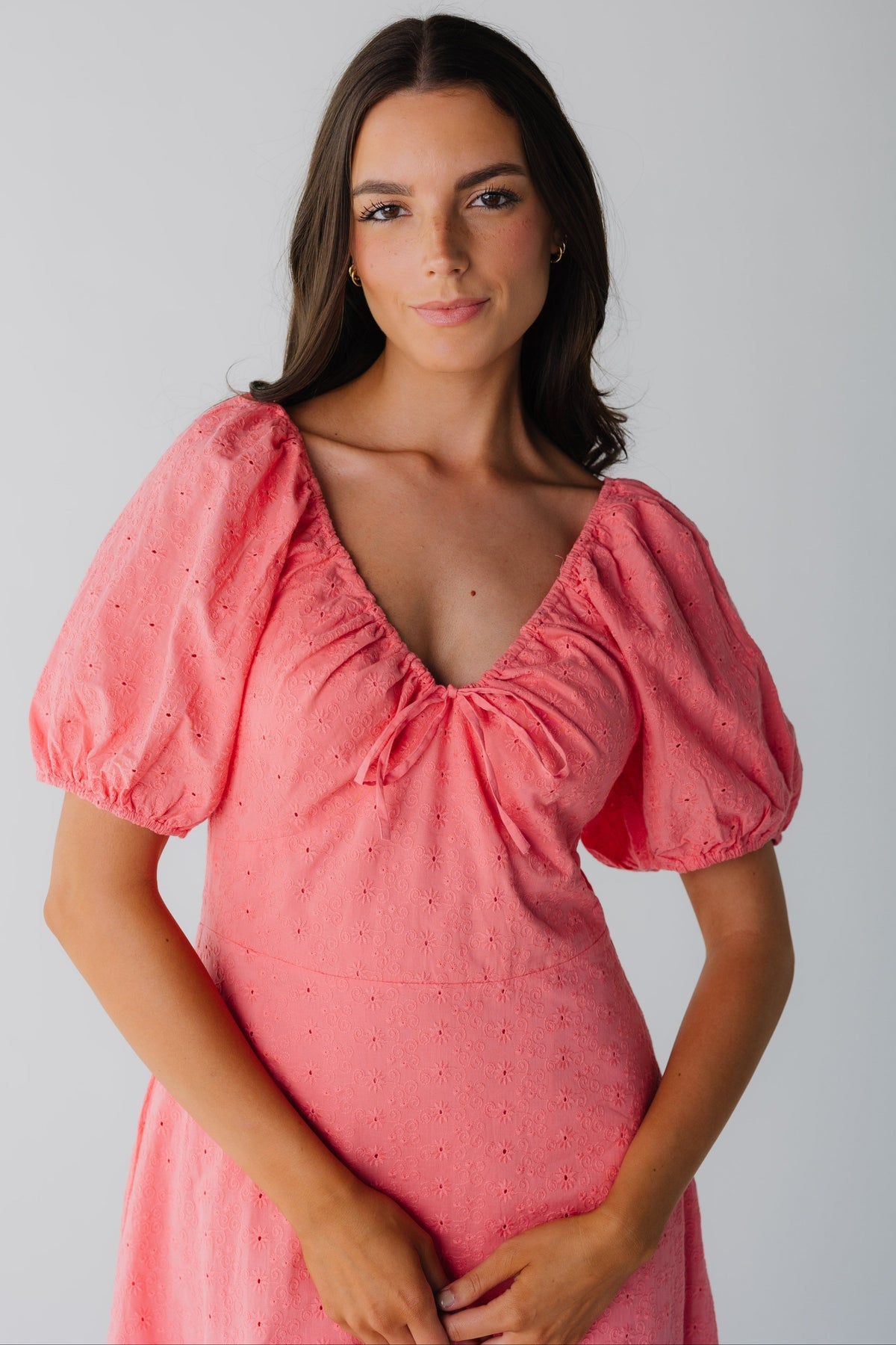 Citrus Alba Eyelet Midi Dress