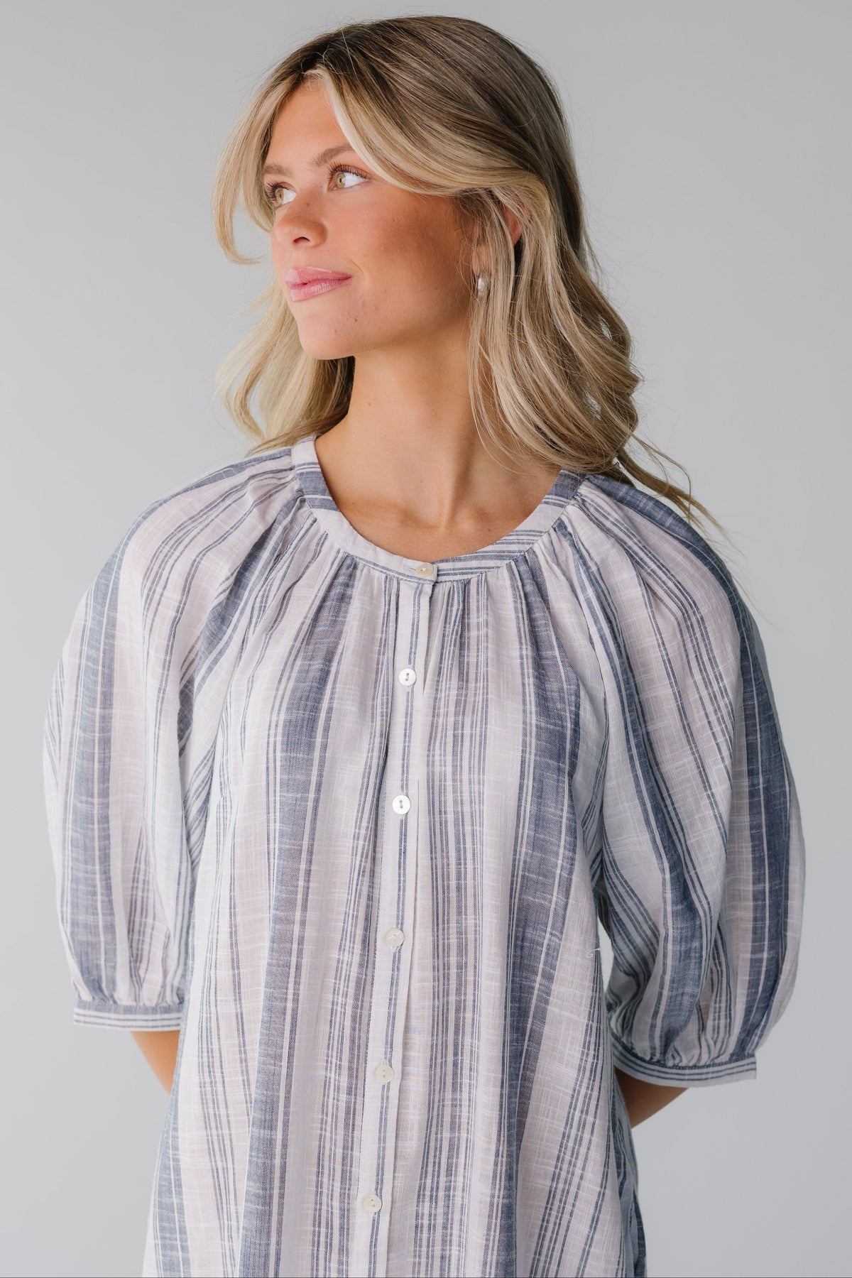 Citrus Seaside Button Down Knee Dress