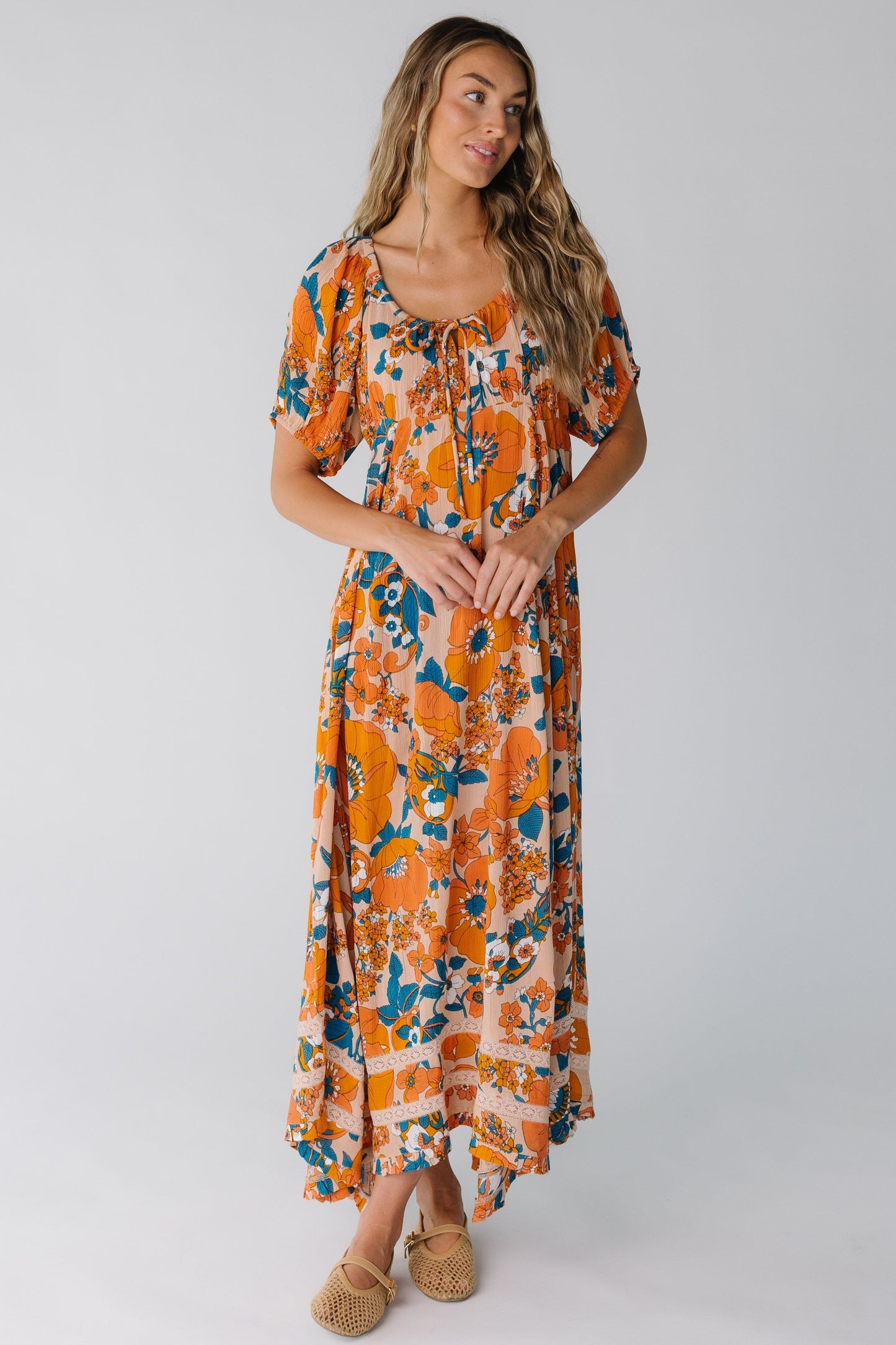 Citrus Lyon Crepe Maxi Dress