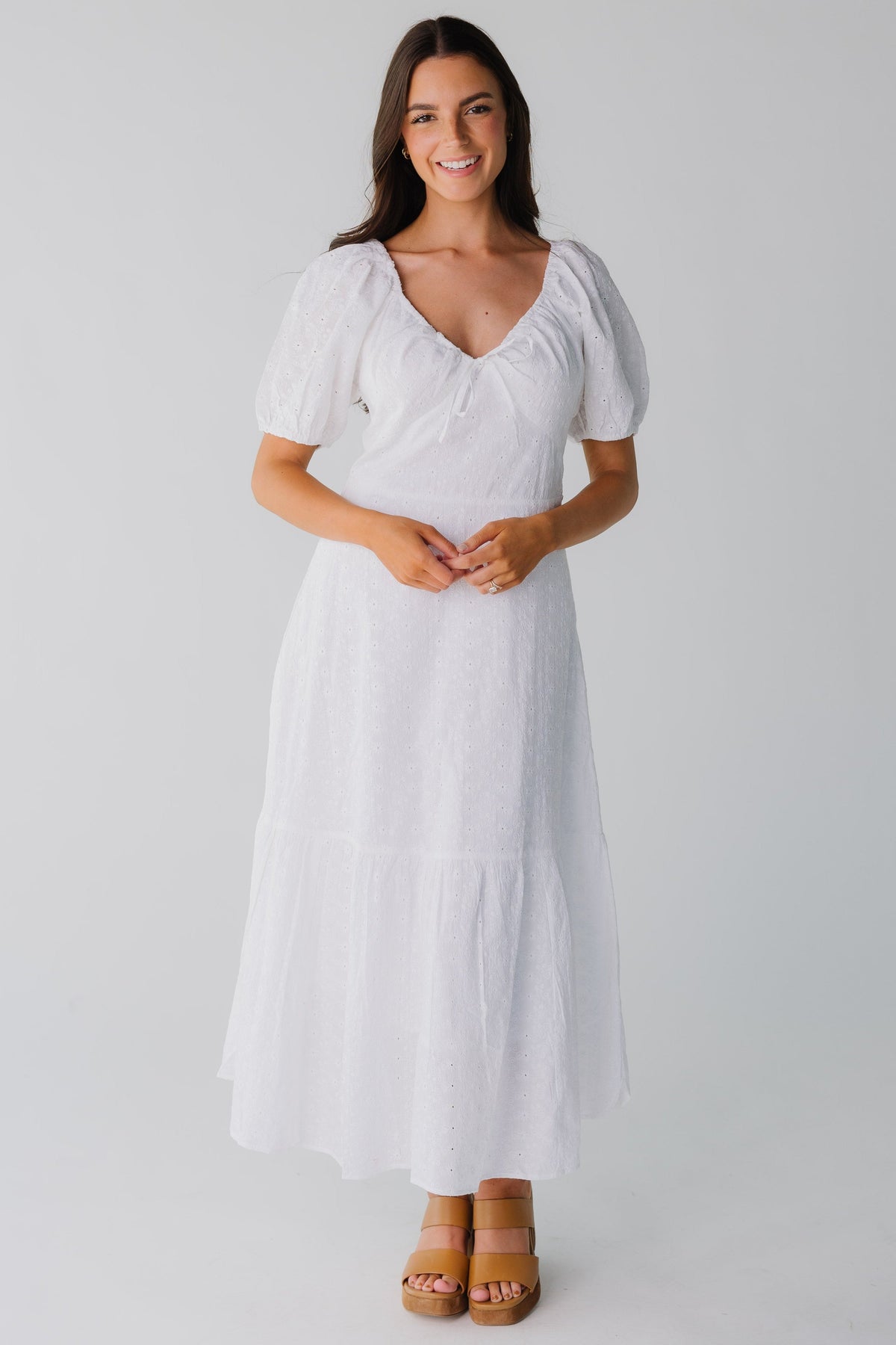 Citrus Alba Eyelet Midi Dress