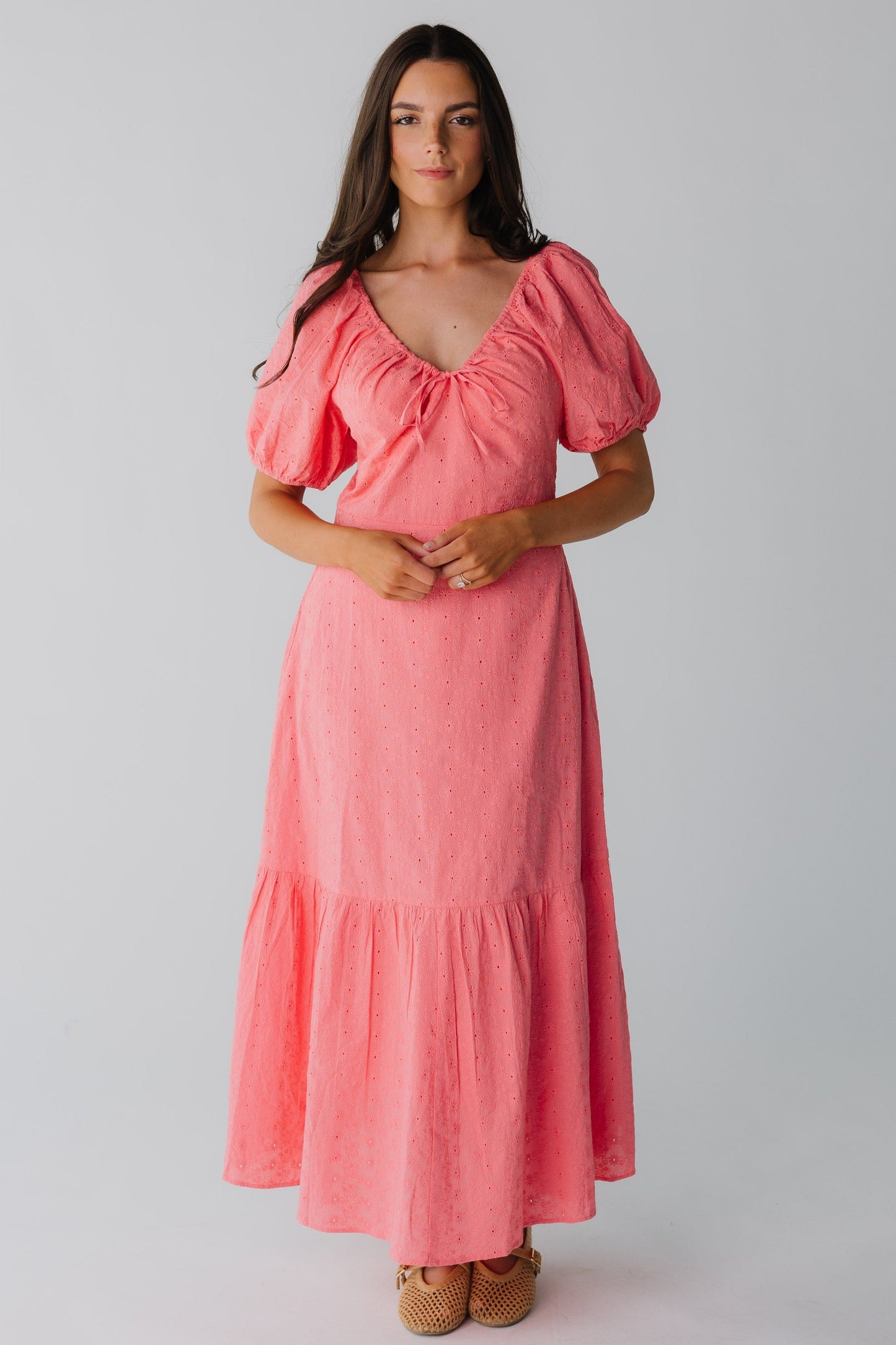 Citrus Alba Eyelet Midi Dress