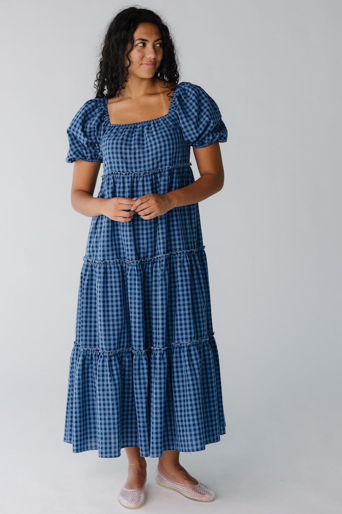Brass & Roe Charity Tiered Midi Dress