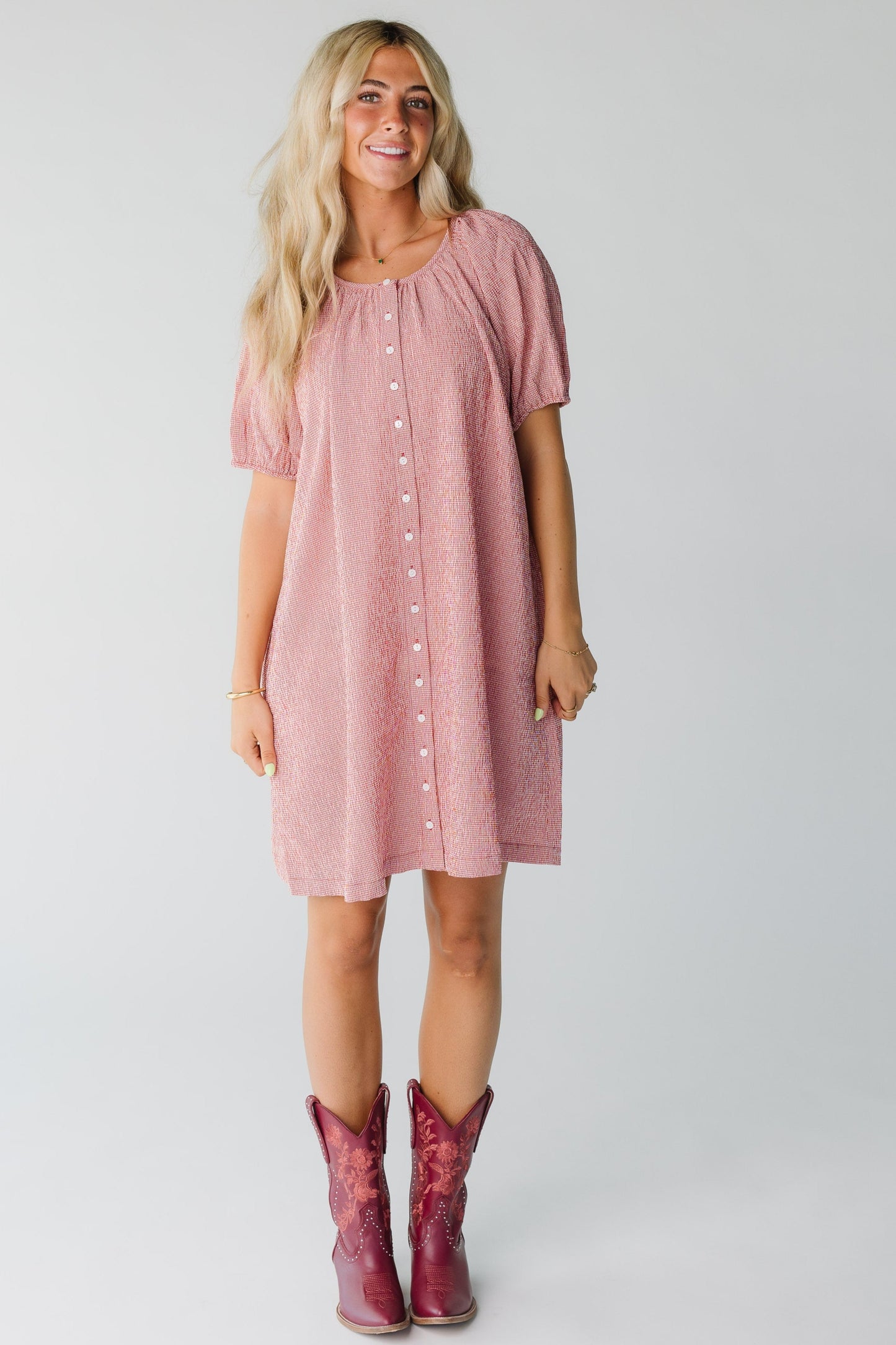 Brass & Roe Bree Textured Knee Dress