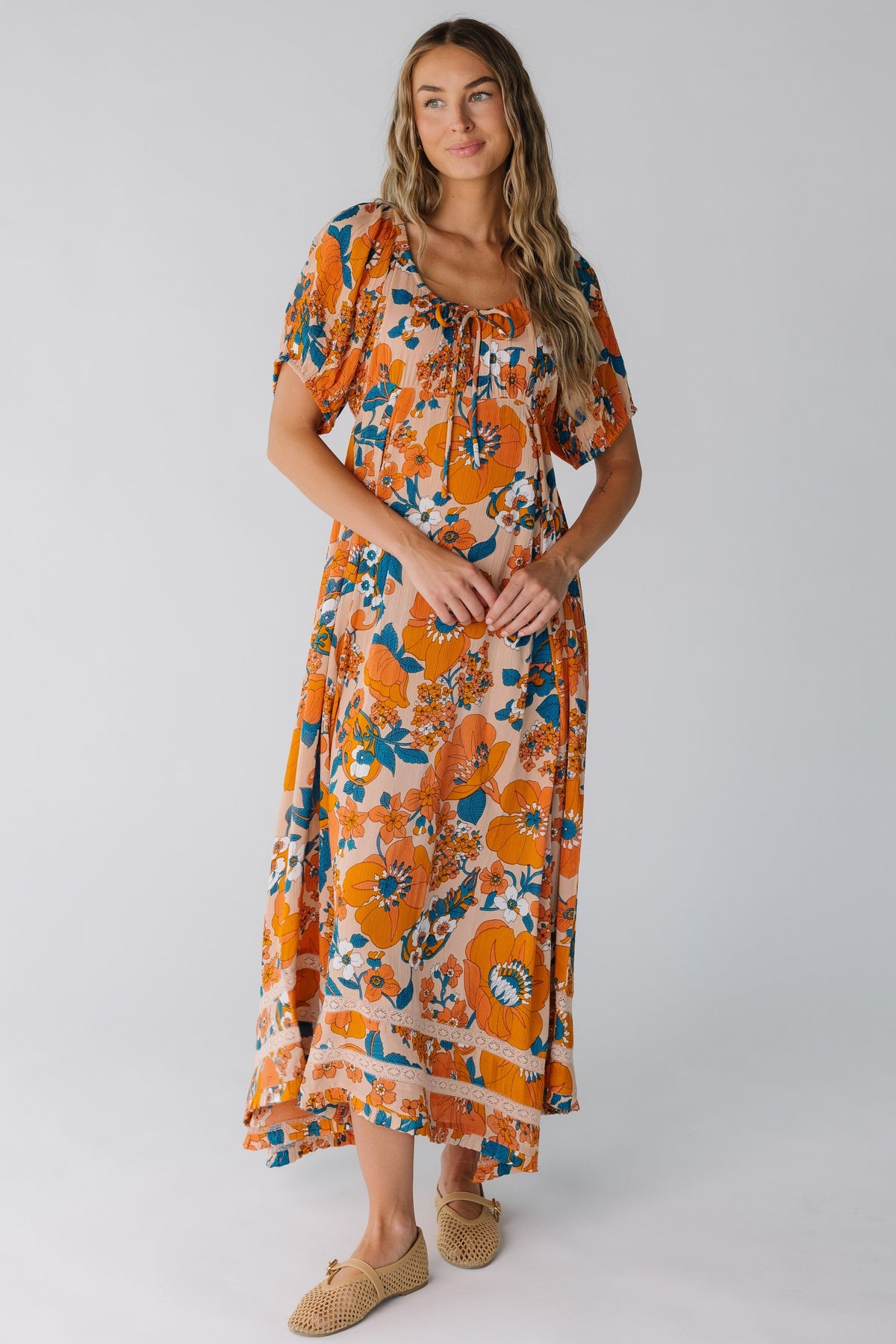 Citrus Lyon Crepe Maxi Dress