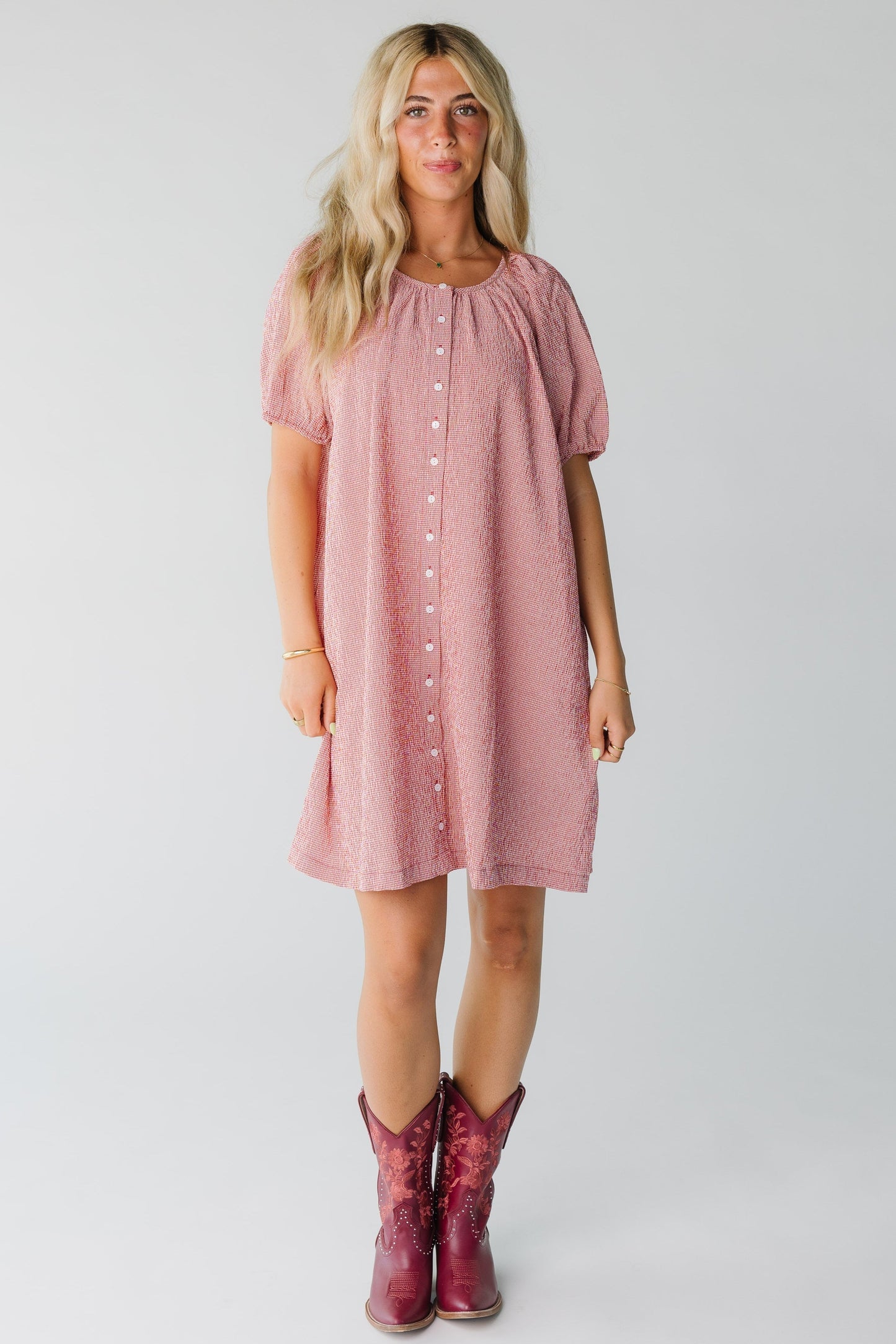 Brass & Roe Bree Textured Knee Dress