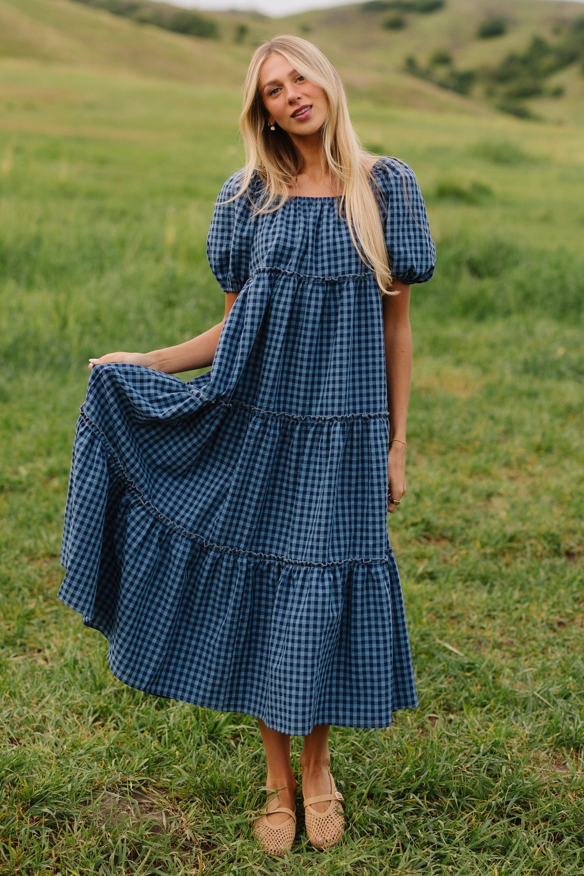Brass & Roe Charity Tiered Midi Dress