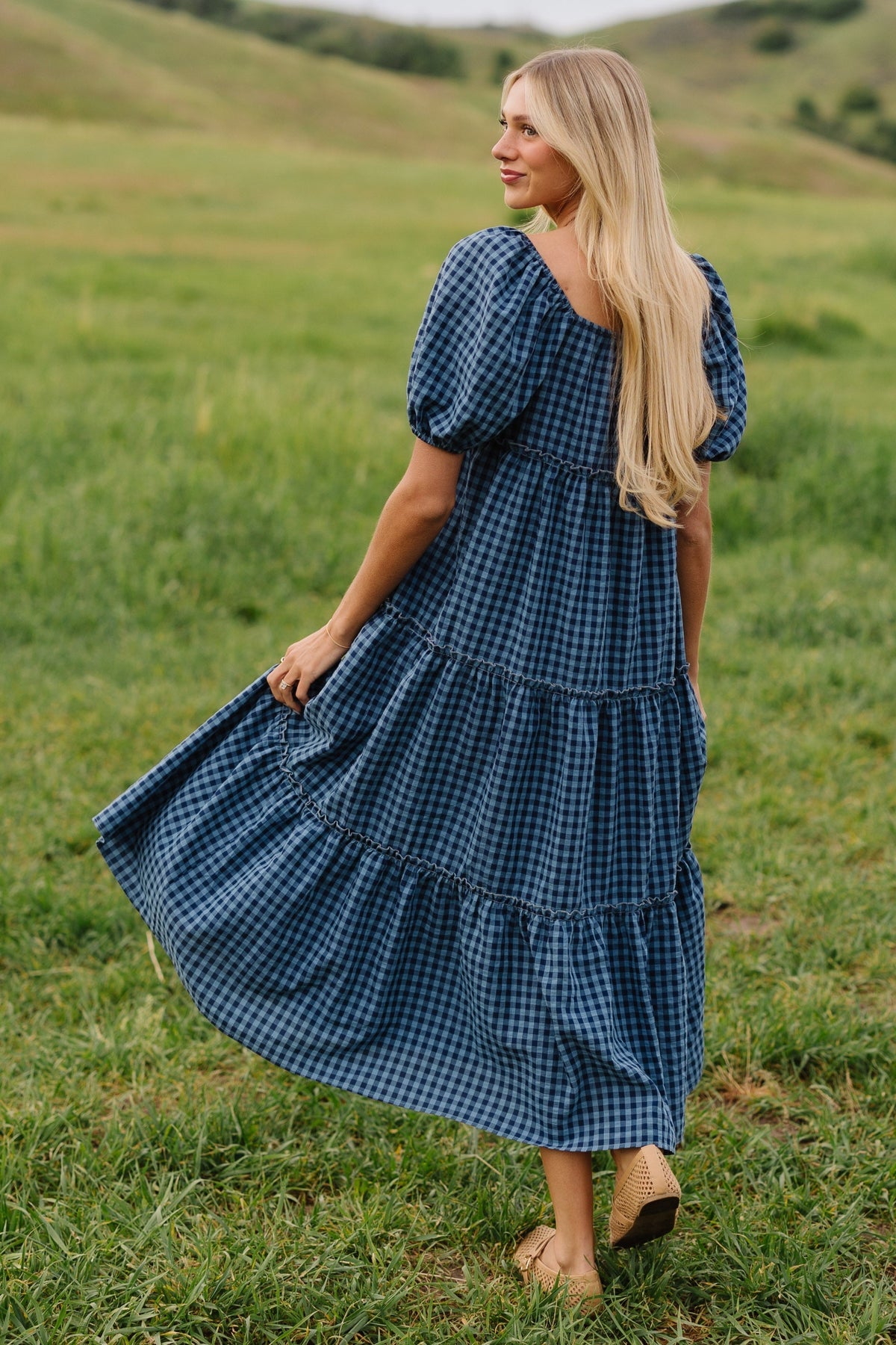 Brass & Roe Charity Tiered Midi Dress
